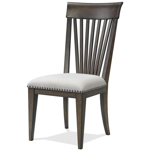 Riverside Furniture Forsyth - Upholstered Slat-Back Side Chair (Set of 2) - Toasted Peppercorn