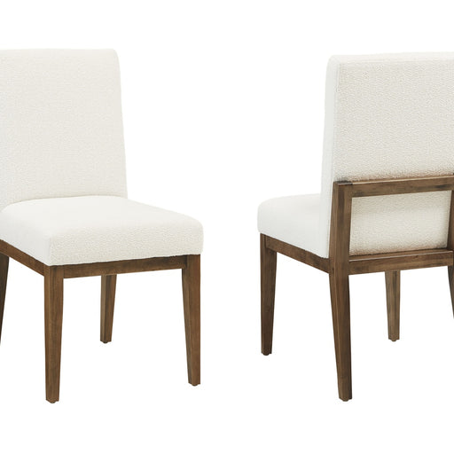 Vaughan-Bassett Crafted Cherry - Upholstered Side Chair White Fabric - Medium Cherry