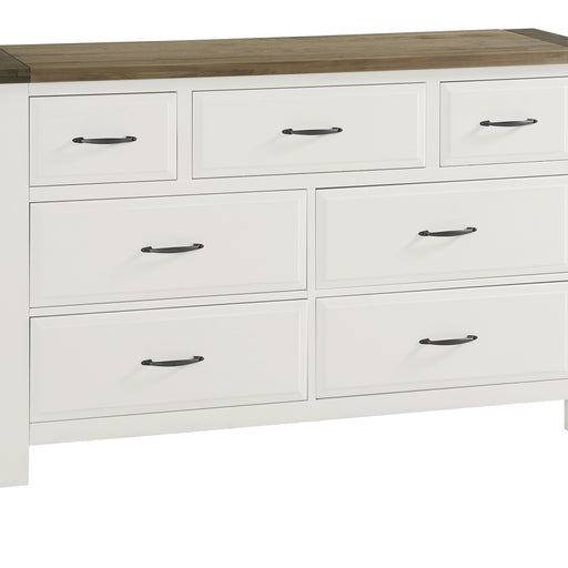 Vaughan-Bassett Maple Road - 7-Drawers Triple Dresser - Soft White