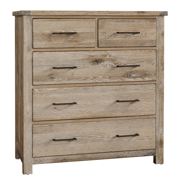 Vaughan-Bassett Dovetail - 5-Drawer Standing Dresser - Sun Bleached White