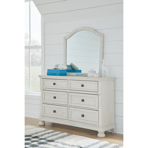 Ashley Robbinsdale - Antique White - 10 Pc. - Dresser, Mirror, Chest, Twin Sleigh Storage Bed, 2 Nightstands, Vanity Set