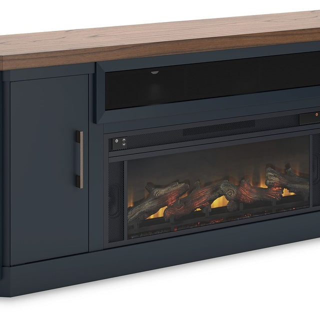 Ashley Landocken - Two-tone - 83" TV Stand With Electric Fireplace