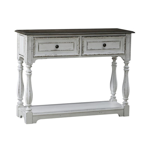 Liberty Furniture Magnolia Manor - Hall Console Bottom With Shelf For Display & Storage - White