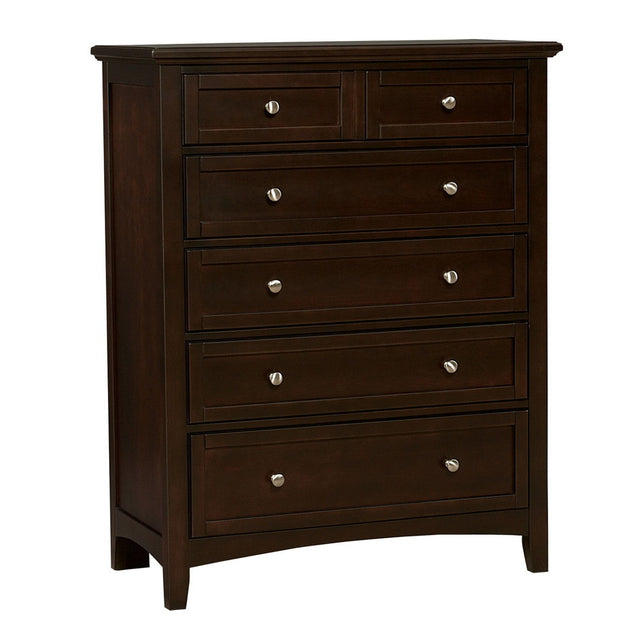 Vaughan-Bassett Bonanza - 5-Drawer Storage Chest - Merlot