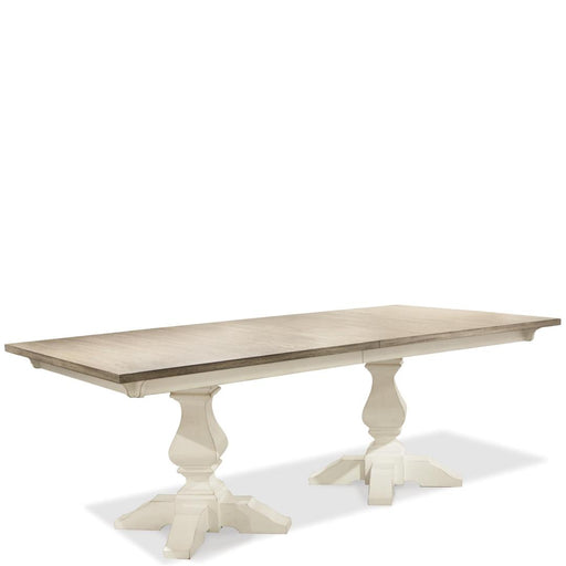 Riverside Furniture Myra - Double Pedestal Dining Table - Paperwhite