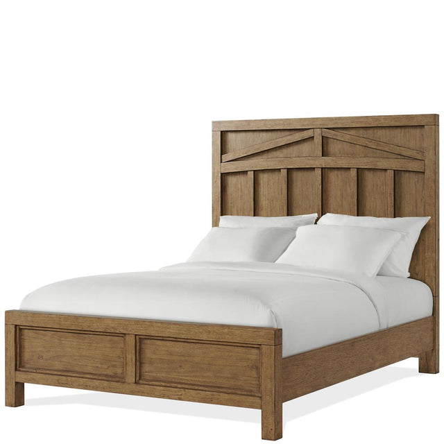 Riverside Furniture Bozeman - Queen Panel Bed - Light Brown