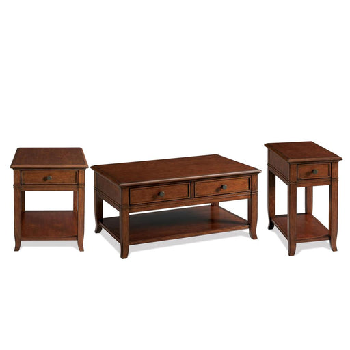 Riverside Furniture Campbell - Chairside Table - Burnished Cherry