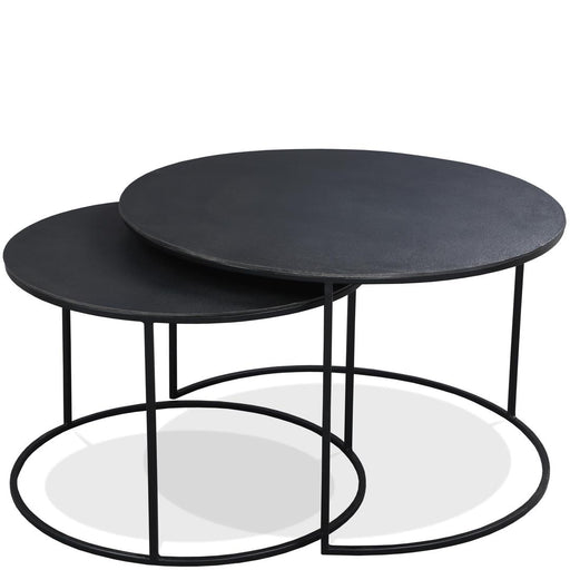 Riverside Furniture Declan - Round Nesting Coffee Table - Black