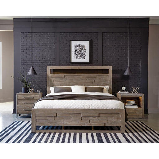 Riverside Furniture Intrigue - King Led Panel Bed - Hazelwood