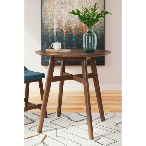 Ashley Lyncott - Blue / Brown - 5 Pc. - Counter Table, 4 Upholstered Barstools