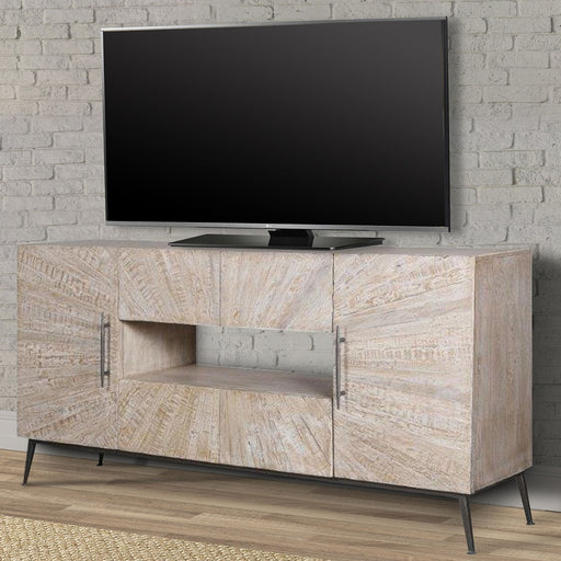 Parker House Crossings Monaco - TV Console - Weathered Blanc