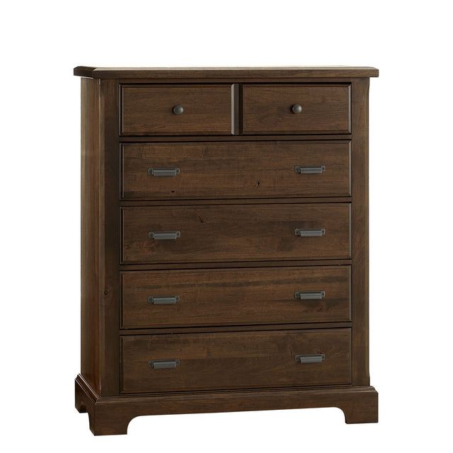 Vaughan-Bassett Lancaster County - 5 Drawer Chest - Dark Brown