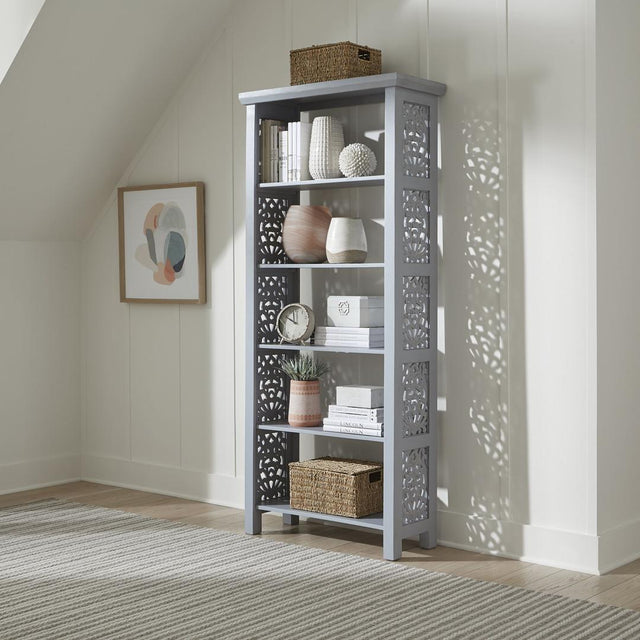 Liberty Trellis Lane Accent Bookcase- Grey - Multi