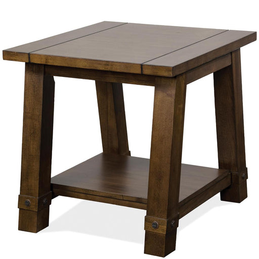 Riverside Furniture Windridge - Angle-Leg End Table - Sagamore Burnished Ash