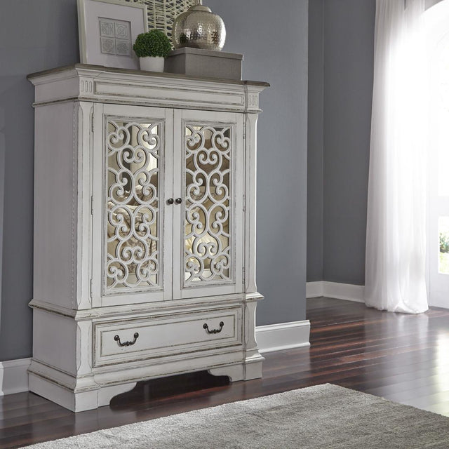 Liberty Abbey Park Mirrored Door Chest - White