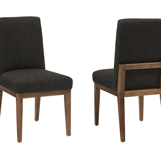 Vaughan-Bassett Crafted Cherry - Upholstered Side Chair Black Fabric - Medium Cherry