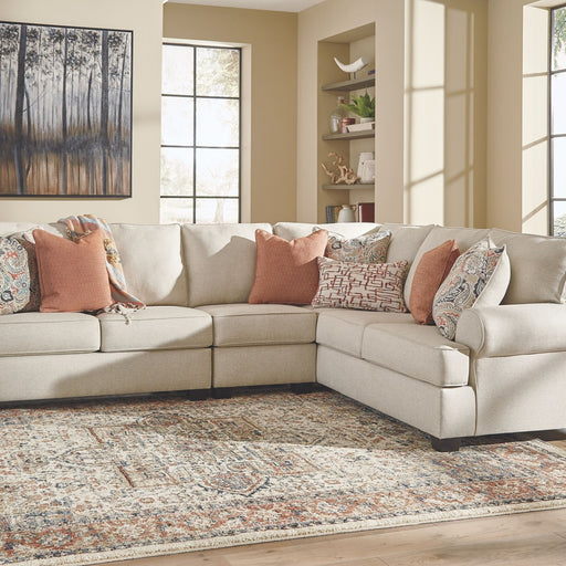 Ashley Amici - Linen - Right Arm Facing Sofa With Corner Wedge 3 Pc Sectional