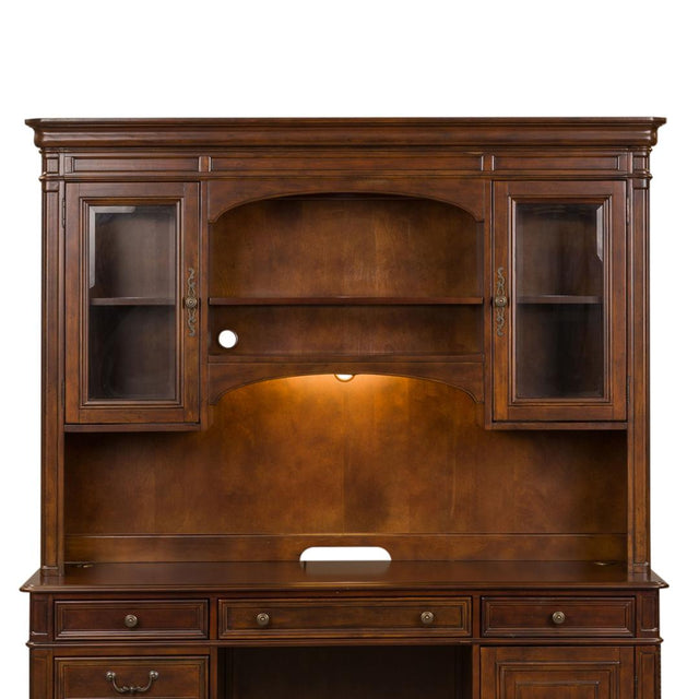 Liberty Brayton Manor Jr Executive Credenza Hutch - Dark Brown