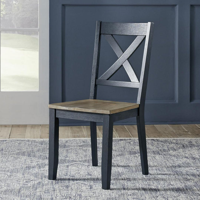 Liberty Lakeshore X Back Side Chair- Navy (RTA) - Navy