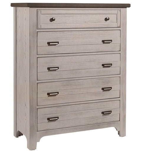 Vaughan-Bassett Bungalow - 5-Drawer Chest - Dover Grey Two Tone
