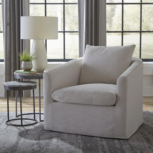 Liberty Saxton Uph Swivel Accent Chair - Ivory - White