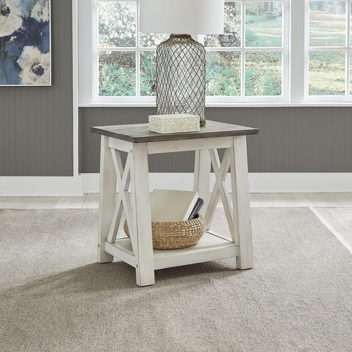 Liberty Laurel Bluff End Table - White