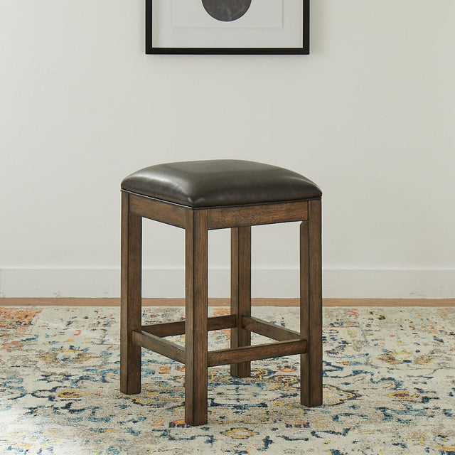 Liberty Lennox Uph Console Stool - Medium Brown