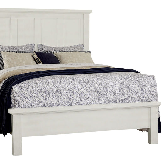 Vaughan-Bassett Maple Road - King Mansion Bed With Low Profile Footboard - Soft White