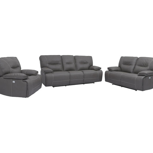 Parker House Spartacus - Power Reclining Sofa Loveseat And Recliner - Haze