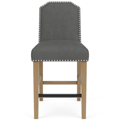 Riverside Furniture Mix-N-Match Chairs - Clipped Top Upholstered Stool - Dark Gray