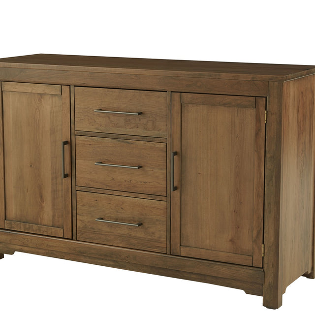 Vaughan-Bassett Crafted Cherry - Three Drawer Two Door Server - Medium Cherry