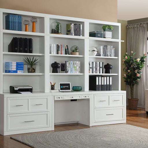 Parker House Catalina - 6 Piece Workspace Library Wall - Cottage White